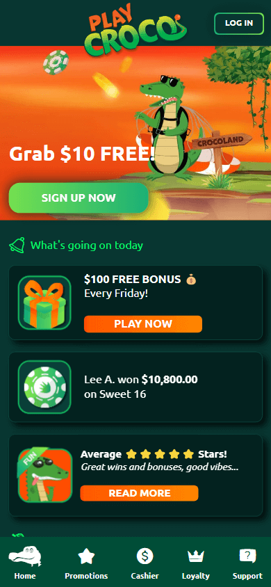 PlayCroco Casino Mobile screenshot